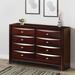 Red Barrel Studio® Baptiste Wooden 8 Drawer Double Dresser Wood in Brown | 41 H x 59 W x 17 D in | Wayfair 2C3BA6F4F35147038018F2C09EE26ED6