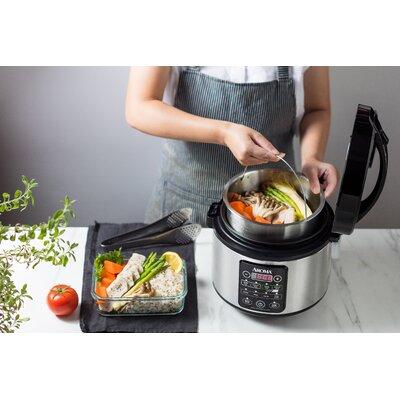 Aroma 20 Cup Cool Touch Housewares Rice Cooker Stainless Steel | 14.8 H x 12.6 W x 12.6 D in | Wayfair ARC-1120SBL