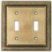 ClaireDeco Hammered 2-Gang Toggle Light Switch Wall Plate in Yellow | 4.65 H x 4.65 W x 0.17 D in | Wayfair HCP0682-A