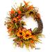 Charlton Home® 24" Silk Wreath in Orange | 24 H x 24 W x 5 D in | Wayfair 69973305CF0F4BA89EFAA9AF2FB27C3A