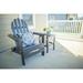 Three Posts™ Hartington Plastic/Resin Adirondack Chair w/ Table Plastic/Resin in Black | 35 H x 29 W x 36 D in | Wayfair