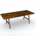 Foundry Select Fir Dining Table Wood/Metal in Brown | 30 H x 108 W x 42 D in | Wayfair 6C72E341F2BF4160BC2EA80EC398C814