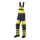 JAK Workwear 12-13103-029-076-82 Modell 13103 EN ISO 1149-5 Multinorm Latzhose, Gelb/Marine, EU 44/76 Größe, 82cm Schrittlänge