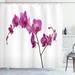 Ambesonne Wild Orchids Petal Florets Branch Romantic Flower Exotic Plant Nature Art Print Shower Curtain Set Polyester | 69 H x 105 W in | Wayfair