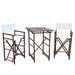 Bay Isle Home™ Gupton 3 Piece Bar Height Dining Set, Bamboo in White | 42 H x 30 W x 30 D in | Outdoor Dining | Wayfair