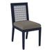 Braxton Culler Pine Isle Side Chair Upholstered/Wicker/Rattan/Fabric in Blue/White | 36 H x 18 W x 24 D in | Wayfair 1023-028/0851-93/BLUEBERRY