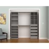 ClosetMaid Modular Storage 68.76" W - 78" W Closet System Manufactured Wood in Brown | 80.58 H x 15.91 D in | Wayfair