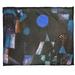 East Urban Home Paul Klee Full Moon Fleece Throw Microfiber/Fleece/Microfiber/Fleece in Blue/Brown | 30 W in | Wayfair