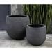 Campania International Marlton Pot Planter Fiberglass in Black | 15.75 H x 14.25 W x 14.25 D in | Wayfair 94-406-3401