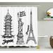 East Urban Home Tourist Japan Paris Building Single Shower Curtain Polyester | 69 H x 105 W in | Wayfair 6D84EAF0CA6C45DDBFCEF31154524E34