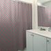 East Urban Home Katelyn Elizabeth Geometric Ombre Stripe Single Shower Curtain Polyester in Pink/Gray, Size 74.0 H x 71.0 W in | Wayfair