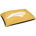 East Urban Home Charlotte North Carolina Outdoor Dog Pillow Metal in Yellow | 6.5 H x 40 W x 30 D in | Wayfair 36BFE7BC190A4B7A92983F1AEAD9C176