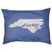 East Urban Home Charlotte North Carolina Outdoor Dog Pillow Metal in Blue | 7 H x 50 W x 40 D in | Wayfair 7F97122C89D94C01A0C8952F008FEAE3