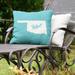 East Urban Home Indoor/Outdoor Throw Pillow Polyester/Polyfill blend in Green/Blue | 16 H x 16 W x 3 D in | Wayfair