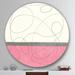 East Urban Home Geometric Neapolitan I - Painting Print Metal Circle Wall Art in White | 11 H x 11 W x 1 D in | Wayfair