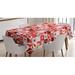 East Urban Home Geometric Christmas Tablecloth Polyester in Gray/Red | 60 D in | Wayfair 9B334A7A247847AC9581A2272F53F87F