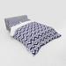 East Urban Home Zig Zag Background Art Duvet Cover Set Microfiber in Blue/Navy | Queen Duvet Cover + 3 Additional Pieces | Wayfair