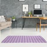 Gray/Pink 48 x 0.4 in Area Rug - East Urban Home Classic Skyscrapers Light Pink/Gray Area Rug Chenille | 48 W x 0.4 D in | Wayfair