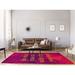 Pink 96 x 0.4 in Area Rug - East Urban Home Faux Gemstone Do What You Can Quote Poly Chenille Rug | 96 W x 0.4 D in | Wayfair