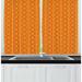 East Urban Home Abstract Pattern of Tribal Inspired Triangular Motifs in Tangerine Tones Kitchen Curtain Polyester | 39 H x 55 W x 2.5 D in | Wayfair