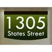 EZ Street Signs 2 line LED address sign w/ plug in transformer Plastic in Green | 4.5 H x 16 W x 1.25 D in | Wayfair H2P-TW-GN