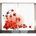 East Urban Home Poppy Floral Semi-Sheer Rod Pocket Curtain Panels Polyester in Brown | 84 H in | Wayfair 2D251B23CDFA4A9BBFC6CB98F9F5CEB9