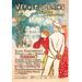 Buyenlarge Vernet-les-Bains: Pyrenees Orientales by Theophile Alexandre Steinlen Vintage Advertisement in Blue/Red | 66 H x 44 W x 1.5 D in | Wayfair