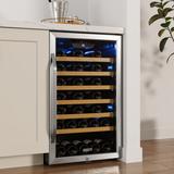 EdgeStar 44 Bottle Single Zone Freestanding Wine Refrigerator in Gray | 32.75 H x 24.875 W x 19.375 D in | Wayfair CWF440SZ