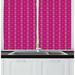 East Urban Home Geometric Pink Tones Design Diagonal Squares in Symmetric Warm Colored Repetition Kitchen Curtain | 39 H x 55 W x 2.5 D in | Wayfair