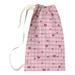 East Urban Home Festive Hol Valentine's Day Plaid Laundry Bag Fabric in Pink | Small (29" H x 18" W x 1" D) | Wayfair