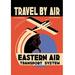 Buyenlarge 'Eastern Air Transport System' Vintage Advertisement in Red | 30 H x 20 W in | Wayfair 0-587-00260-3C2030