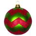 The Holiday Aisle® Chevron Shatterproof Christmas Ball Ornament Plastic in Red/Green | 7.874 H x 7.874 D in | Wayfair