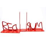 Knob Creek Metal Arts Rum Bookends Metal in Red | 6.5 H x 6.5 W x 4 D in | Wayfair 20200