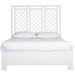 David Francis Furniture X & Diamond Low Profile Platform Bed Wood/Wicker/Rattan in White | 66 H x 63.5 W x 83.5 D in | Wayfair B5077BED-Q-S101