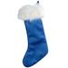 The Holiday Aisle® Holiday Stocking Polyester/Burlap/Jute in Blue | 19.3 H x 10.6 W in | Wayfair HLDY2123 32345660