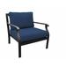 Madison Patio Chair w/ Cushions in Black kathy ireland Homes & Gardens by TK Classics | 33 H x 31.88 W x 33 D in | Wayfair KI062B-CC-ASH