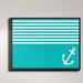 Longshore Tides Teal Love Anchor Nautical - Back-Lit Light Print on Fabric Canvas in Blue/Green | 12.75 H x 15.75 W x 1.75 D in | Wayfair