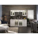 NewAge Products Home Bar 21" Shaker Style 7 Piece Cabinet Set w/ Wall Wine Rack Storage Wood in White | 85 H x 21 D in | Wayfair 61336