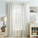 Martha Stewart Laguna Striped Semi-Sheer Tab Top Curtain Panel Pair Navy Polyester in Gray | 95 H in | Wayfair 1Y20180AGY