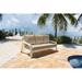 Panama Jack Outdoor Mykonos Patio Sofa w/ Cushions Metal/Rust - Resistant Metal in White | 31.5 H x 74 W x 35 D in | Wayfair PJO-2401-WHT-S/SU-727