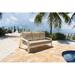 Panama Jack Outdoor Mykonos Patio Sofa w/ Cushions Metal/Rust - Resistant Metal in White | 31.5 H x 74 W x 35 D in | Wayfair PJO-2401-WHT-S/SU-739