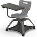 MooreCo Hierarchy Enroll Tablet Arm Desk Chair w/ Cup Holder & Hard Casters Plastic/Metal | 32.4 H x 25.6 W x 25.6 D in | Wayfair