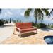 Panama Jack Outdoor Mykonos Patio Sofa w/ Cushions Metal/Rust - Resistant Metal in Pink/White | 31.5 H x 74 W x 35 D in | Wayfair