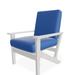 Telescope Casual Wexler Patio Chair w/ Cushions Plastic in Gray/White/Blue | 38 H x 29.5 W x 31 D in | Wayfair 5W7666A01
