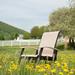 Red Barrel Studio® Hinch Patio Dining Chair Sling in White | 39 H x 27.5 W x 28.5 D in | Wayfair 8A2073494EB5408DAF0F9327B3B1A8EB
