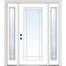 Verona Home Design Internal Prairie Grilles Primed Steel Prehung Front Entry Doors Metal | 80 H x 64 W x 1.75 D in | Wayfair ZZ29567L
