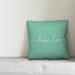 Gracie Oaks Collazo Welcome Home Thin Indoor/Outdoor Throw Pillow Polyester/Polyfill blend in Green | 18 H x 18 W x 1.5 D in | Wayfair