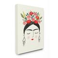 Etta Avenue™ Teen Corinne Frida's Dreams Bright Floral Illustration Wall Décor Canvas/Metal in Black/Red/White | 1.5 D in | Wayfair