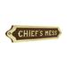 Treasure Gurus Chiefs Mess Brass Door Sign Maritime Ships Plaque Metal in Yellow | 10 H x 2 W x 0.5 D in | Wayfair SN-BRMESS