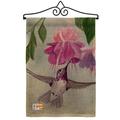 Breeze Decor Flight of Hummingbird 2-Sided Polyester 19 x 13 in. Garden Flag in Gray | 18.5 H x 13 W in | Wayfair
